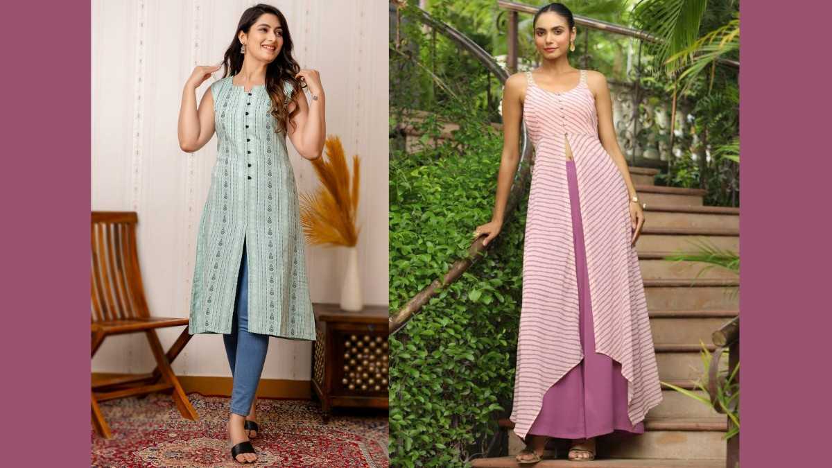 Kurtis with Front Slit in Hindi